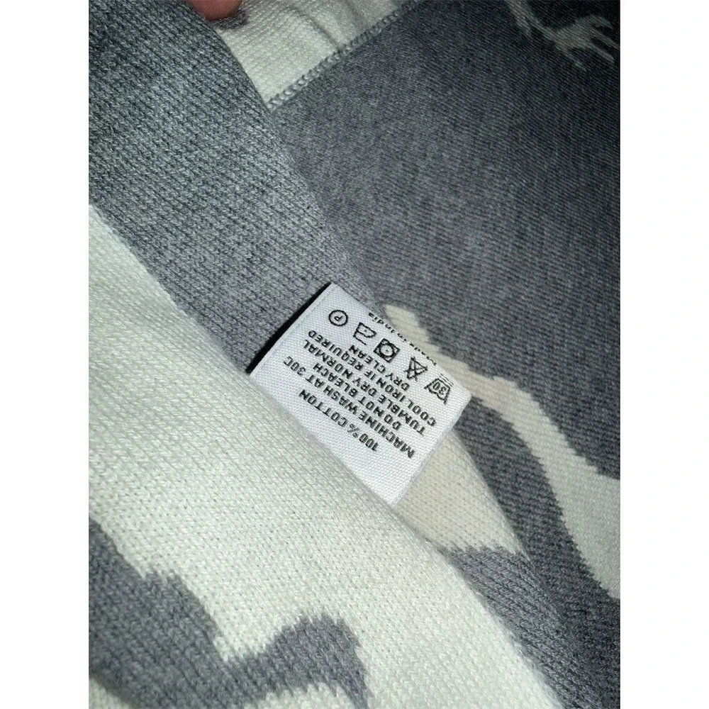 PD‎ home and garden Christmas Reindeer Throw Blanket Gray Animal Print Cotton
